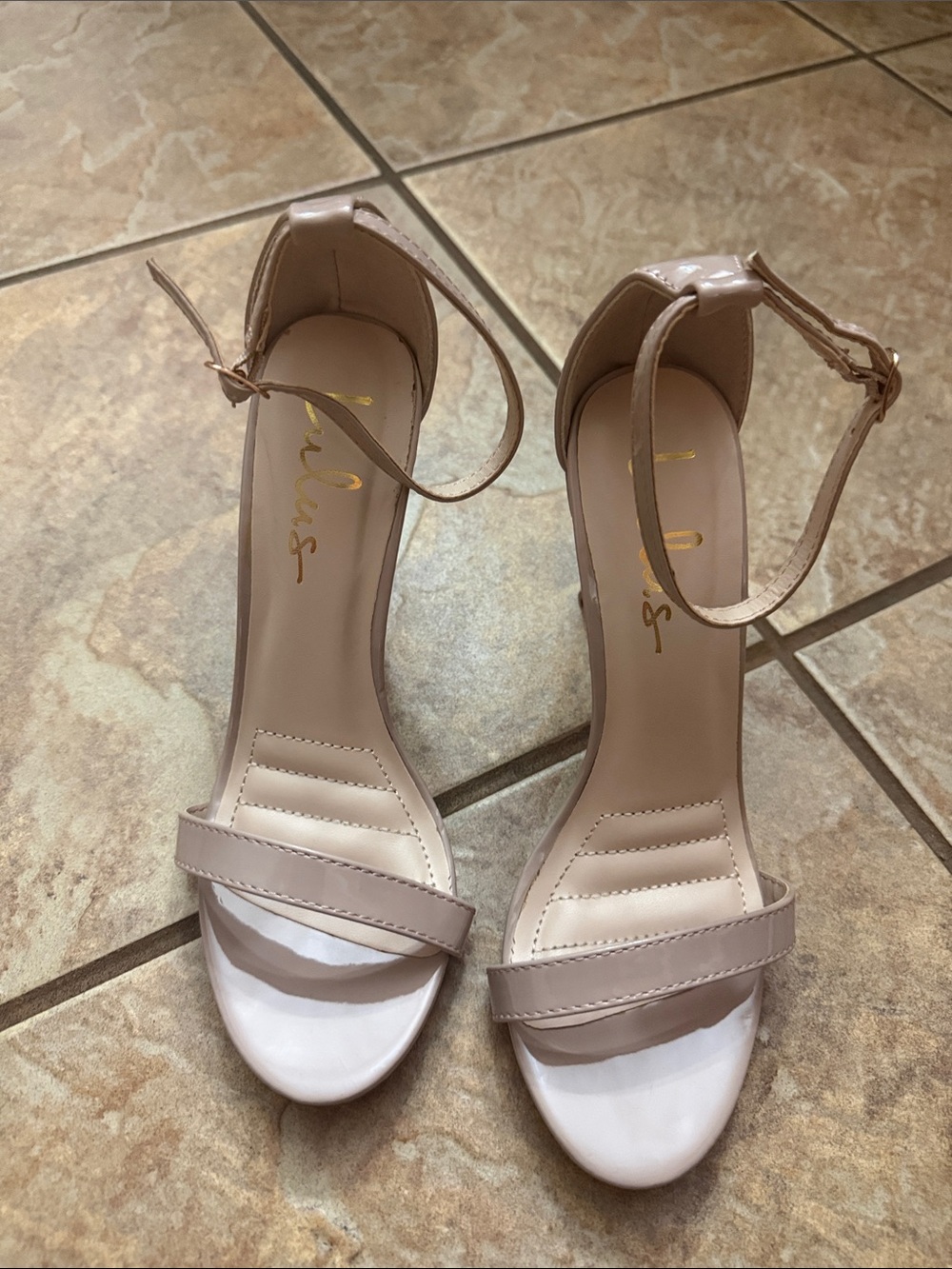 Lulu's Blush Nude Ankle-Strap Heeled Sandals